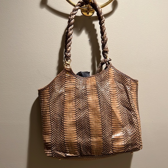 Leyla Exotic Skin Shoulder Tote - Picture 3 of 14